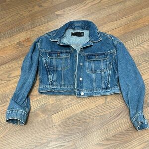 Cropped Classic Blue Denim Jacket